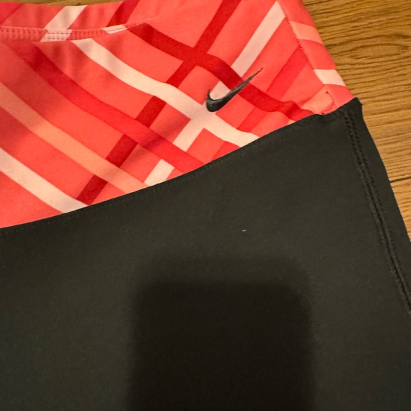 Nike dri fit workout capri pink women’s medium pink waist band lounge - Picture 8 of 14